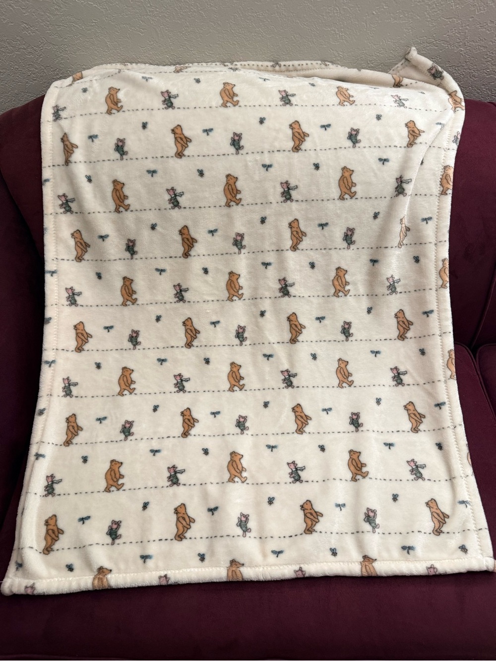2 Pooh Bear Collection Winnie the Pooh Plush Blankets BUNDLE